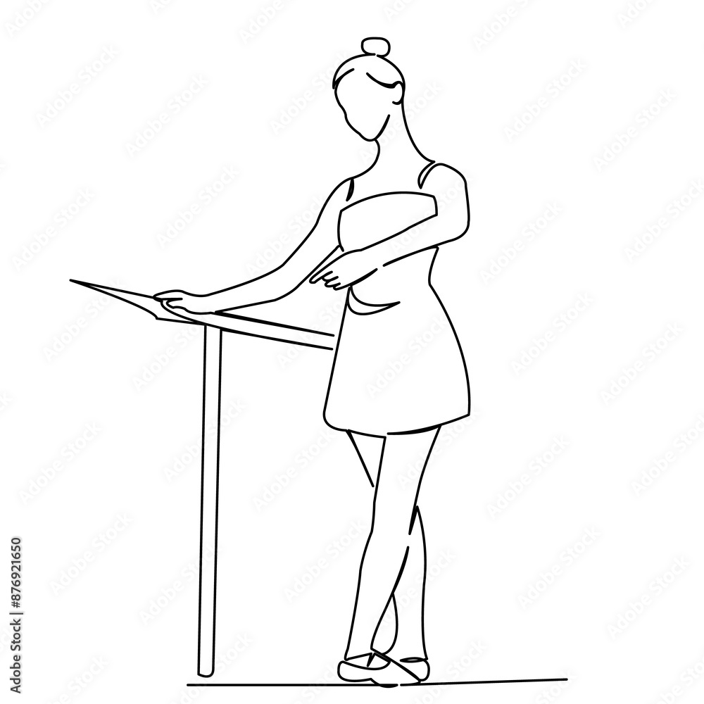 continuous single drawn one line dancer ballerina at the rask hand-drawn picture silhouette. Line art. doodle continuous single drawn one line dancer ballerina at the rask hand-drawn picture silhouette. Line art. doodle