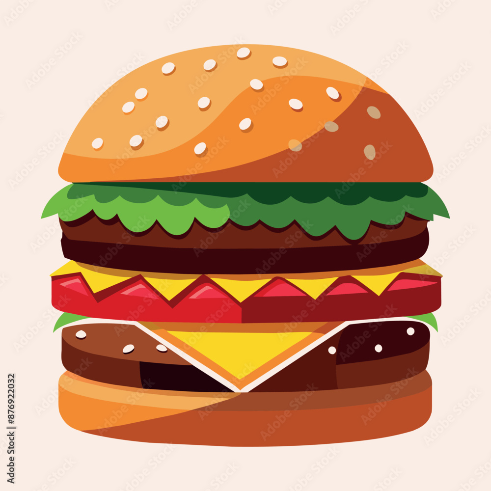 Humberger food illustration design vector Humberger food illustration design vector