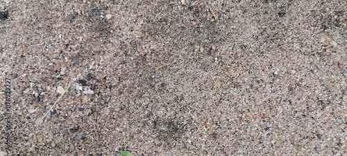 Texture of sandy beach as background, top view