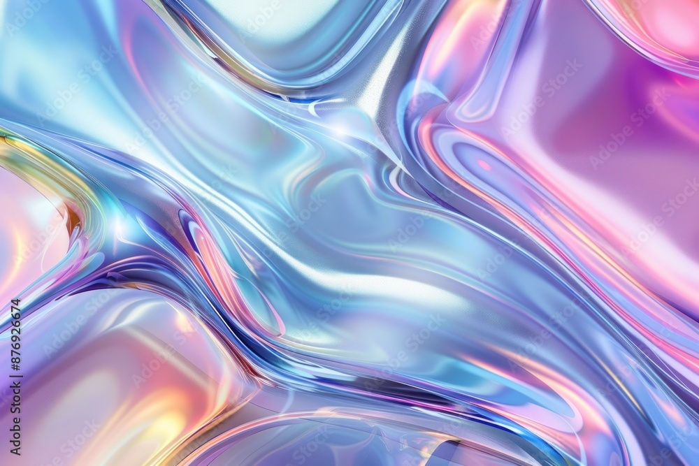 Fototapeta premium Colorful gradient backdrop with shiny glassy appearance Contemporary innovative and smooth