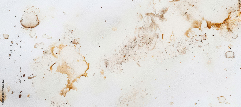 Obraz premium Detailed Texture of White Watercolor Paper with Stains