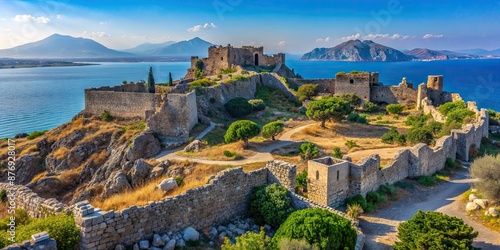 Castle ruins of Antimachia Castle on Kos Island, Greece, castle, ruins, ancient, medieval, historical, Greek photo