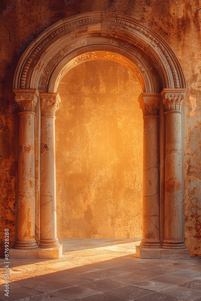 Fototapeta premium Dawn in an Ancient Temple