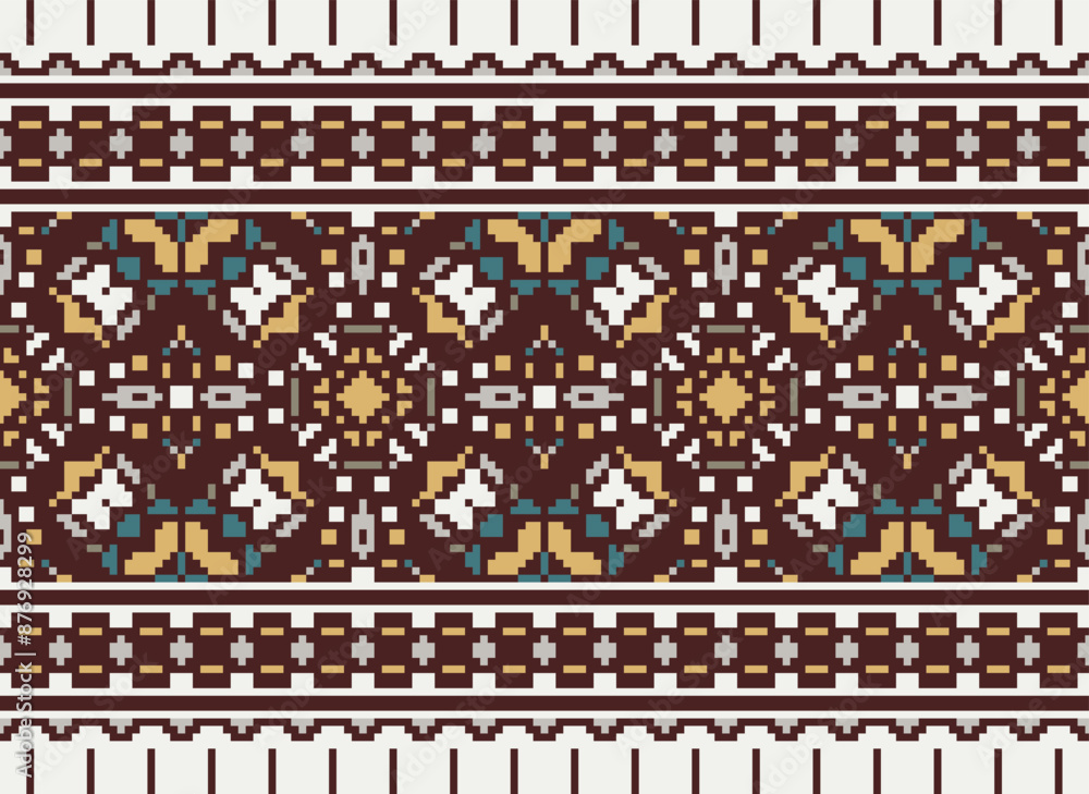 Beautiful ikat ethnic pattern. Seamless pattern in tribal, folk embroidery, and Mexican style; Abstract ethnic Aztec art. Geometric seamless pattern in tribal. Beautiful ikat ethnic pattern. Seamless pattern in tribal, folk embroidery, and Mexican style; Abstract ethnic Aztec art. Geometric seamless pattern in tribal.