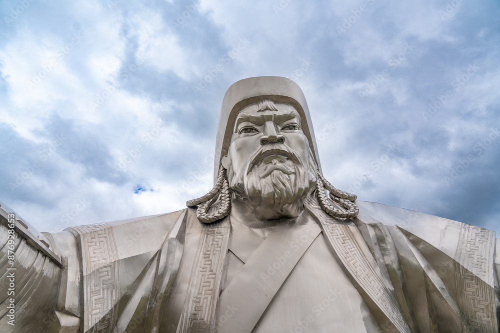 Fototapeta premium Monument Dschingis Khan Mongolei Luftaufnahme