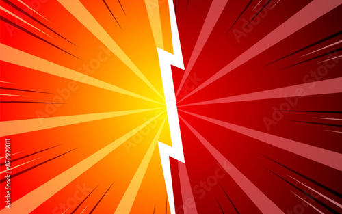 Comic versus cartoon fight template background. vector illustration EPS 10.