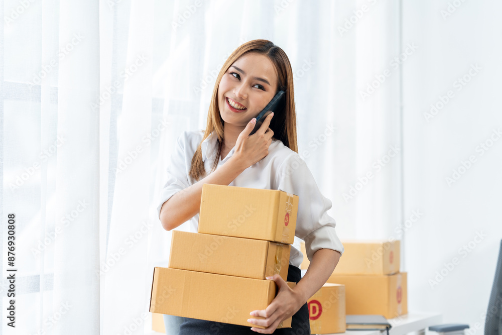 Pretty Asian sme business woman working Custom Ecommerce Packaging leading supplier of custom packaging. create a personalised experience, fast Pretty Asian sme business woman working Custom Ecommerce Packaging leading supplier of custom packaging. create a personalised experience, fast
