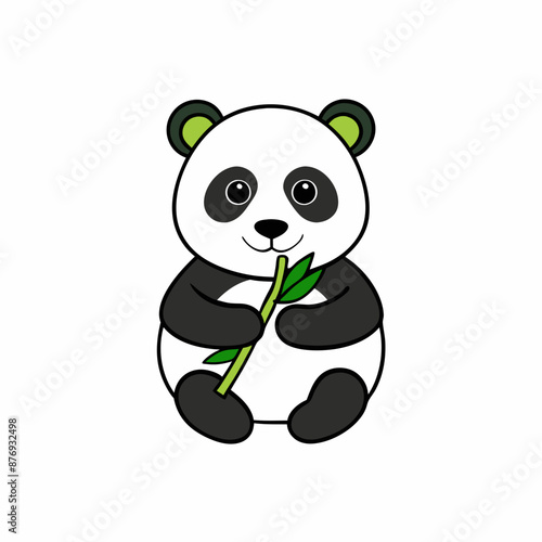 panda and bamboo