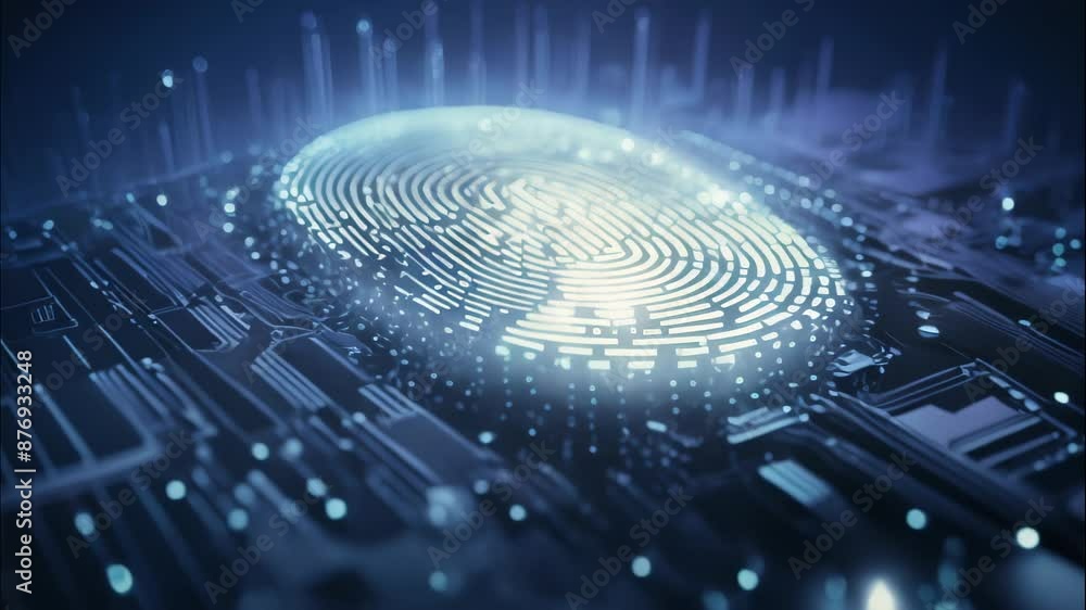 Futuristic Digital Fingerprint Identification Futuristic Digital Fingerprint Identification