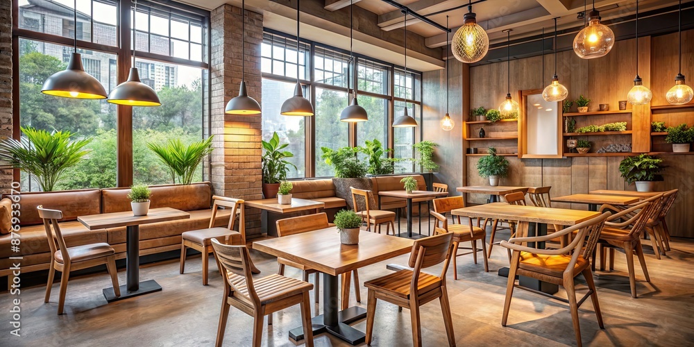 Cozy cafe interiors with wooden furniture and soft lighting, cozy, cafe, coffee, shop, interior, cozy, rustic Cozy cafe interiors with wooden furniture and soft lighting, cozy, cafe, coffee, shop, interior, cozy, rustic