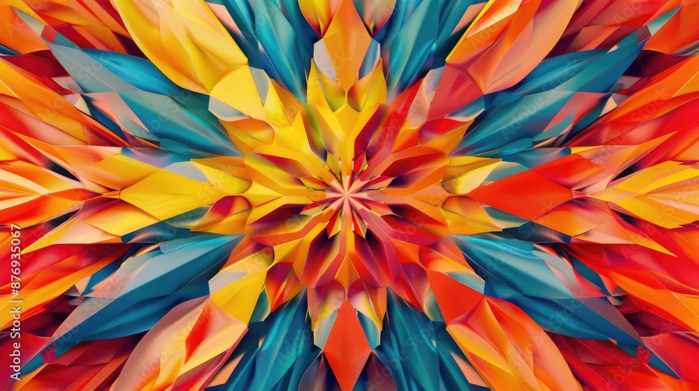 Kaleidoscope of vibrant geometric shapes Kaleidoscope of vibrant geometric shapes