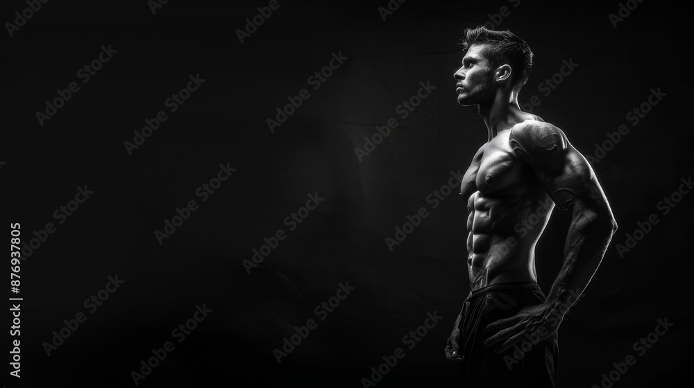 Naklejka premium Monochrome Muscle..