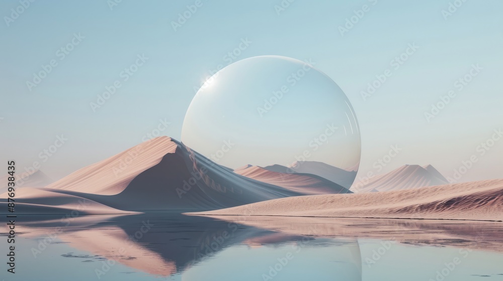 Fototapeta premium Crystal Orb in Desert