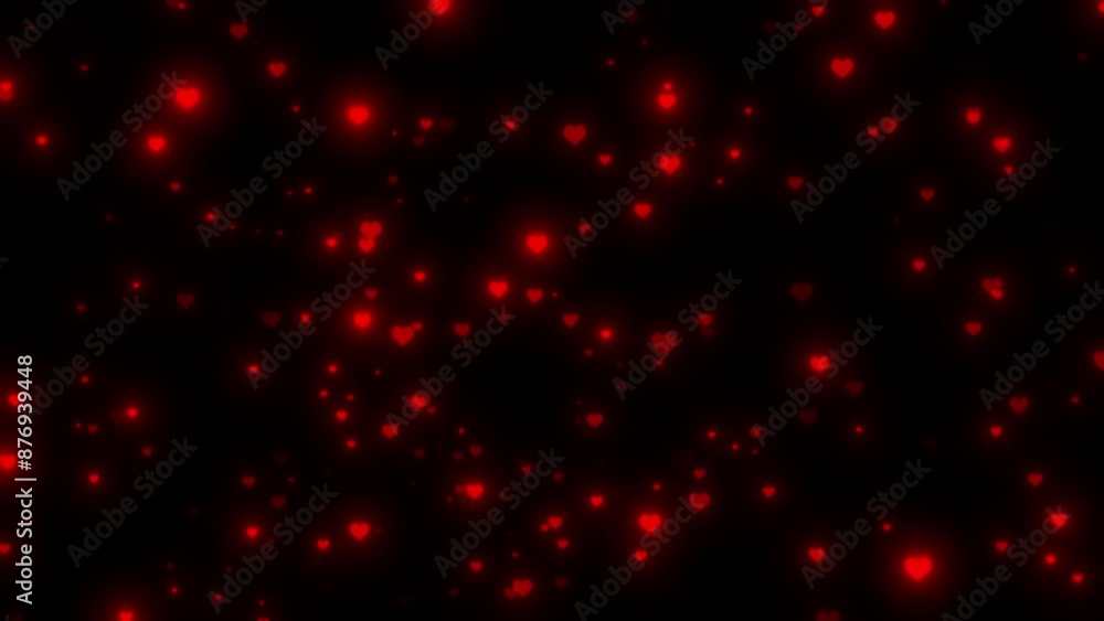 Red Heart Particle Motion Video Animated Background Red Heart Particle Motion Video Animated Background