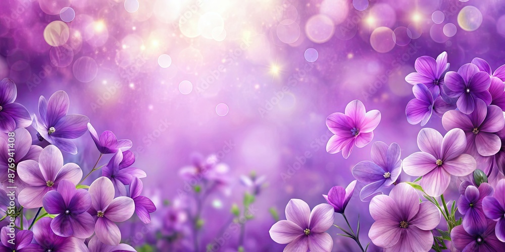 Beautiful background with purple flowers as a print and design template for printing and internet use, purple, flowers Beautiful background with purple flowers as a print and design template for printing and internet use, purple, flowers