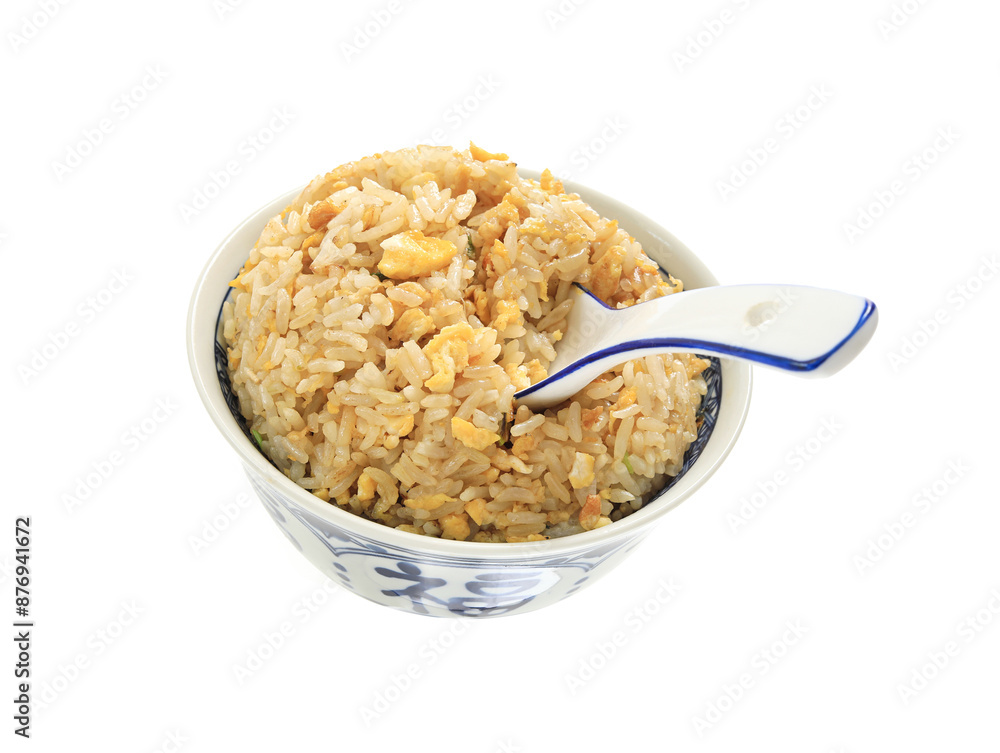 A bowl of Chinese egg fried rice A bowl of Chinese egg fried rice