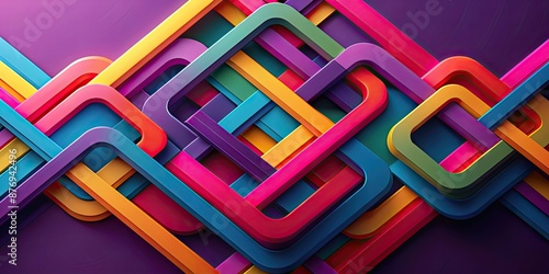 Interlocking bold shapes in dynamic, contemporary layout, interlocking, bold, shapes, dynamic, contemporary, layout, abstract