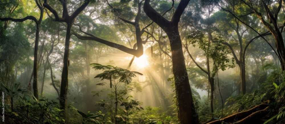 Sunbeams Through a Mystical Rainforest Sunbeams Through a Mystical Rainforest