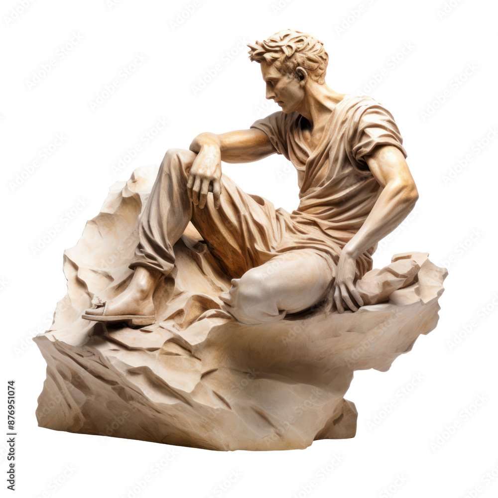Sculpture of a person isolate on transparent png.
Sculpture of a person isolate on transparent png.