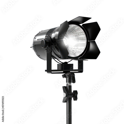 Studio flash light isolate on transparent png. 