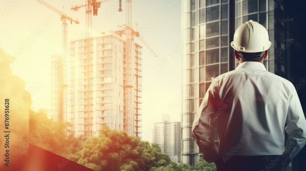 Experienced Engineering Project Manager coordinating a high rise building construction site. Experienced Engineering Project Manager coordinating a high rise building construction site.