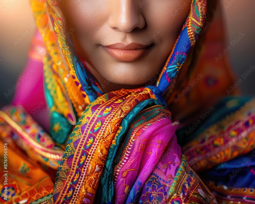 Obraz premium Cultural diversity celebration at a local festival, unity in diversity, vibrant and inclusive