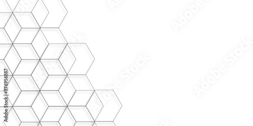 Abstract elegant background black line texture. Abstract black geometric overlapping hexagon pattern abstract futuristic background design. data concept. you can use poster banner vector illustration.