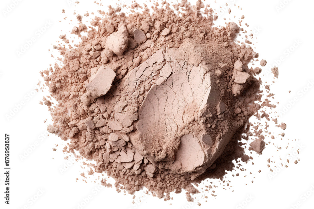 Fototapeta premium A Gentle Heap of Pink Clay Powder Ready for Use on a White or Clear Surface PNG Transparent Background