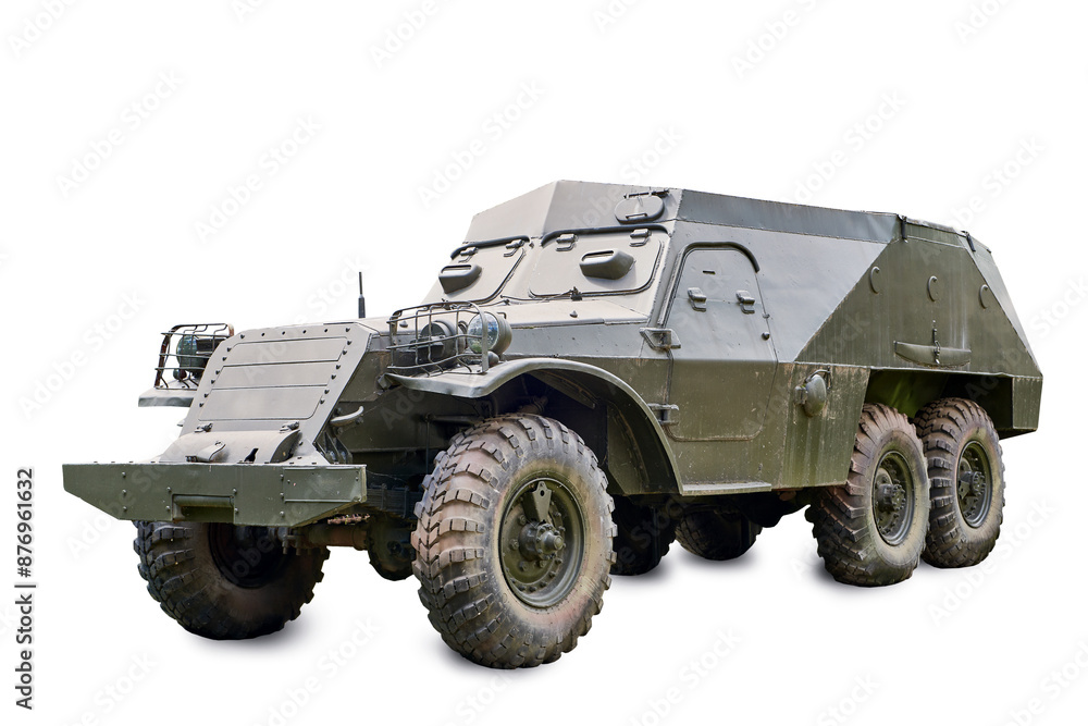 Armored personnel carrier isolated on white Armored personnel carrier isolated on white