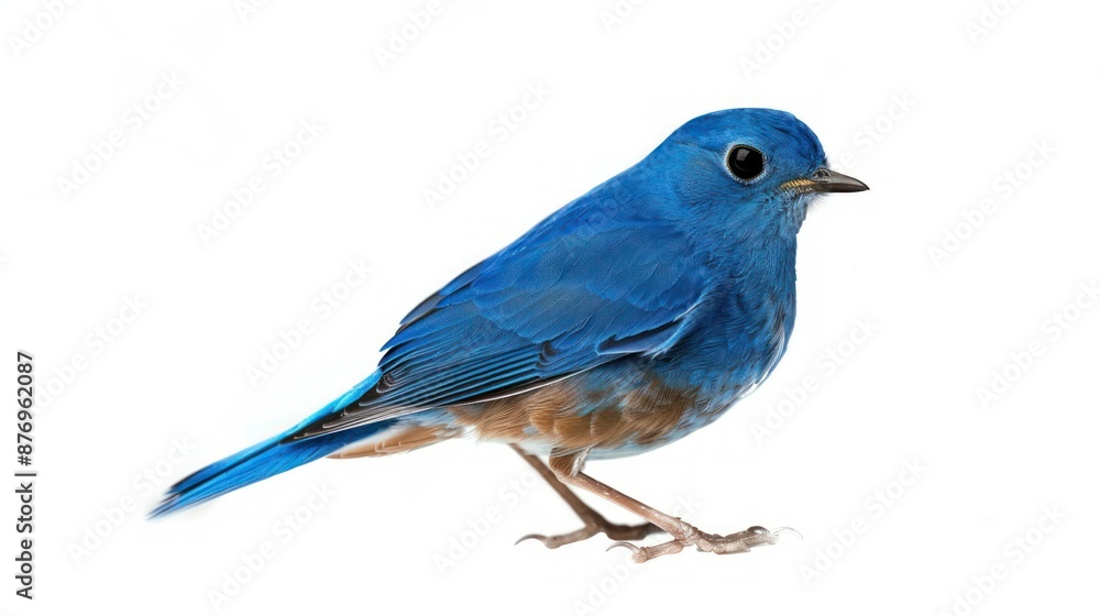 Vivid Blue Bird Isolated on White Vivid Blue Bird Isolated on White