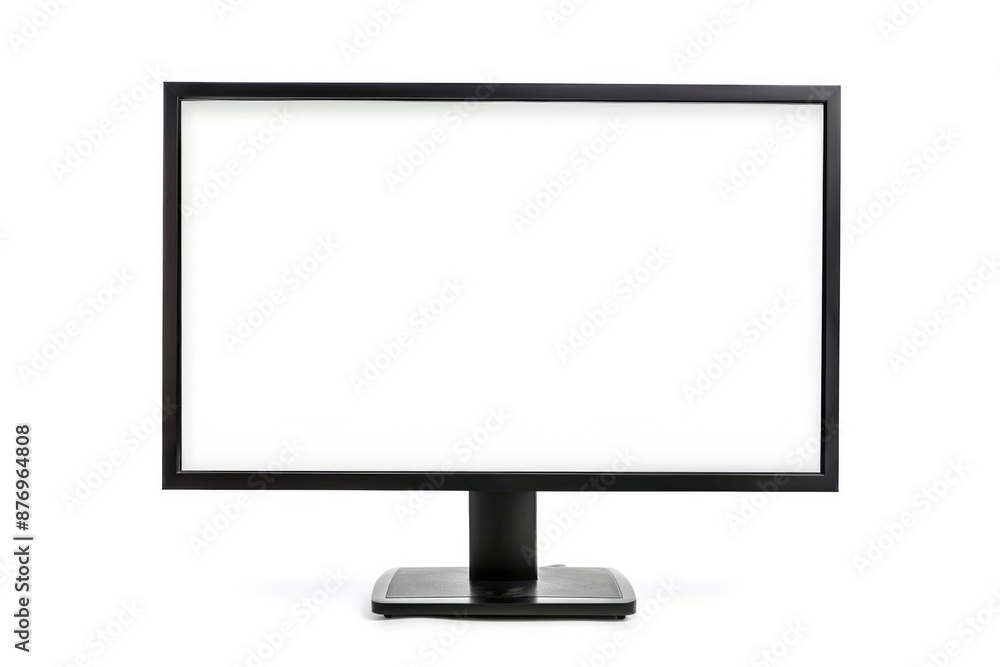 Monitor. Computer Monitor Isolated on White Background with Blank Frame Monitor. Computer Monitor Isolated on White Background with Blank Frame