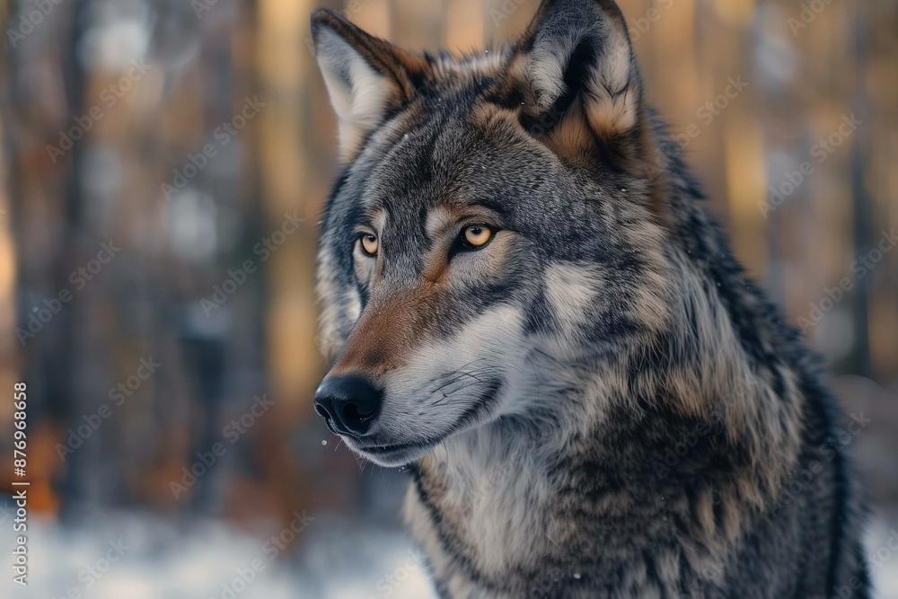Close-up portrait of a wolf Close-up portrait of a wolf