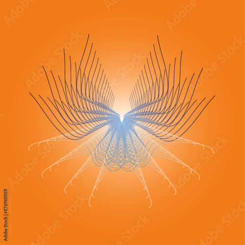 The vector dotted spiral vortex graphic is a visually interesting and complex image. The use of color, movement, and text all contribute to its overall effect.