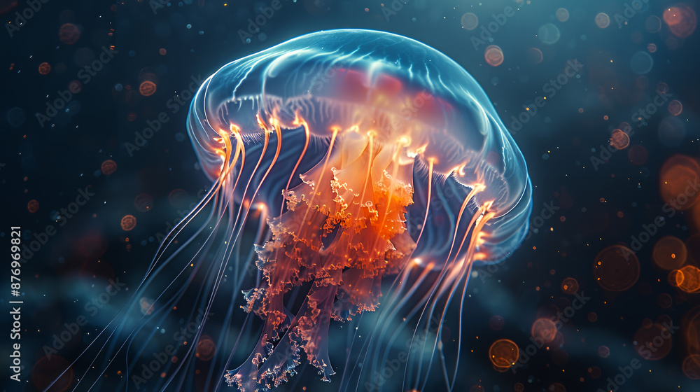 jellyfish in the sea jellyfish in the sea