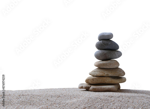 Foto Balance stones are arranged in a pyramid shape,Stone stacked with transparent image