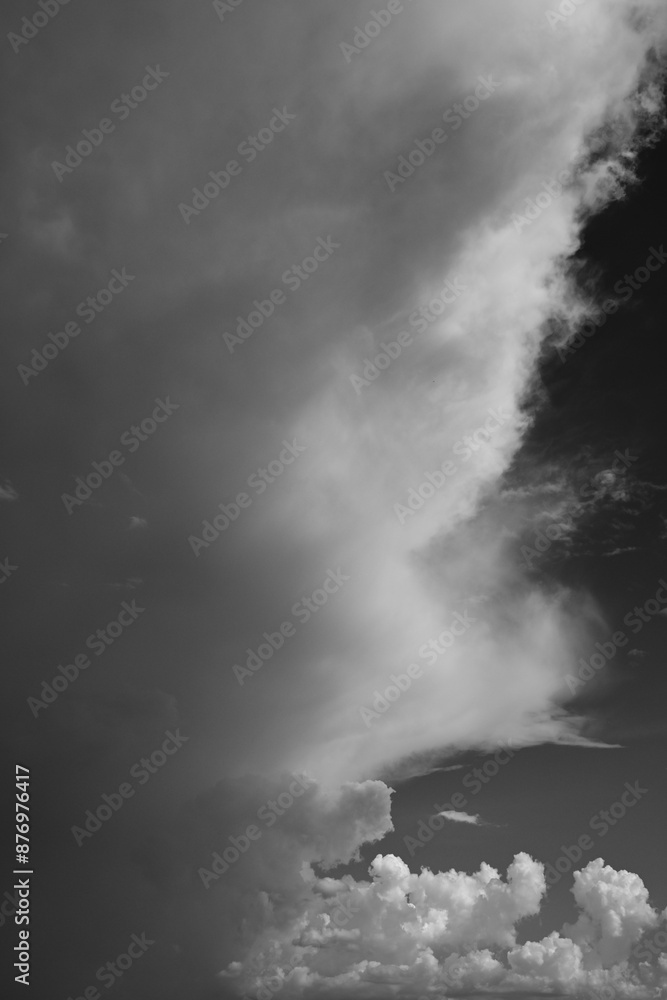 black and white image, buautiful sky with cloud in rainy day black and white image, buautiful sky with cloud in rainy day