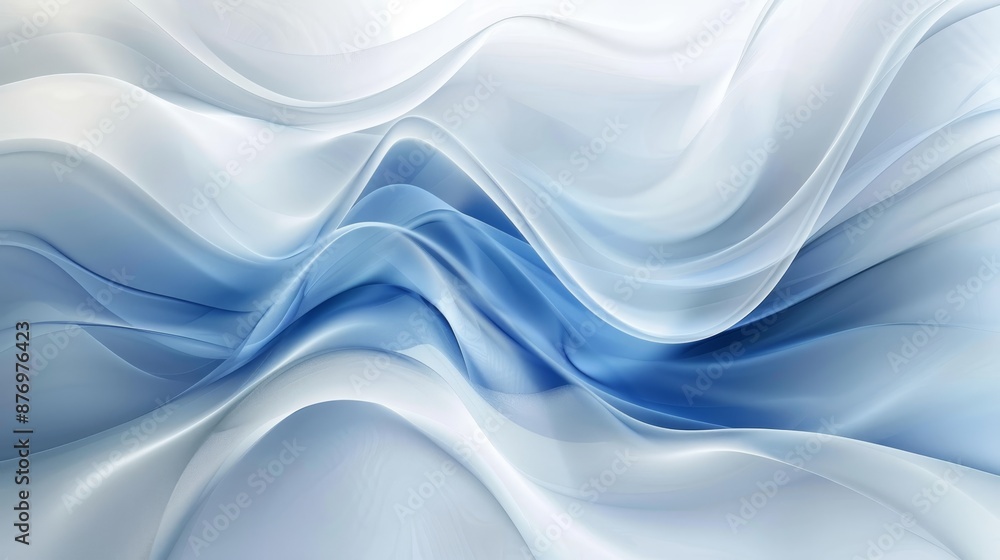 Contemporary blue and white abstract waves perfect for corporate themes and professional settings Contemporary blue and white abstract waves perfect for corporate themes and professional settings