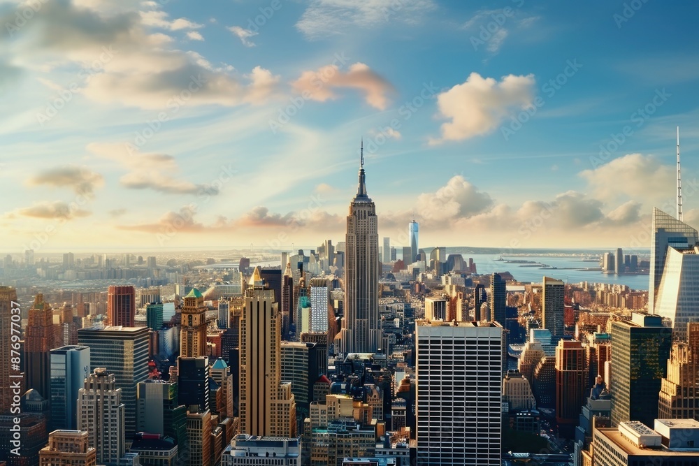 Naklejka premium The Empire State Building building city architecture.