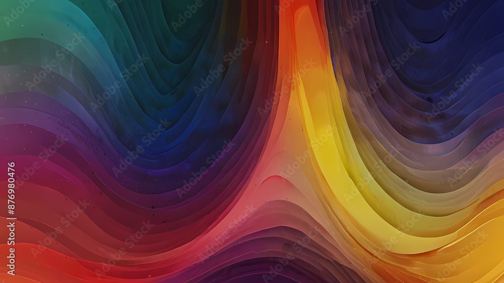 Fototapeta premium captivating abstract piece that features a dynamic gradient transitioning through the entire spectrum of the rainbow, emphasizing the interplay of light and shadow