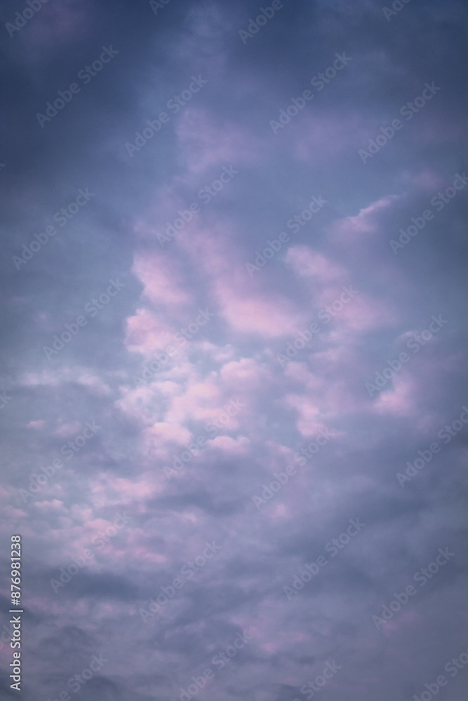 purple-lilac clouds in the blue sky during sunset purple-lilac clouds in the blue sky during sunset