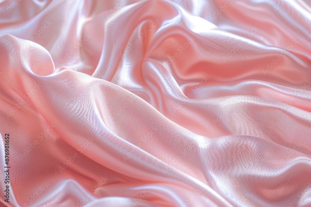 Close up of light satin fabric Close up of light satin fabric