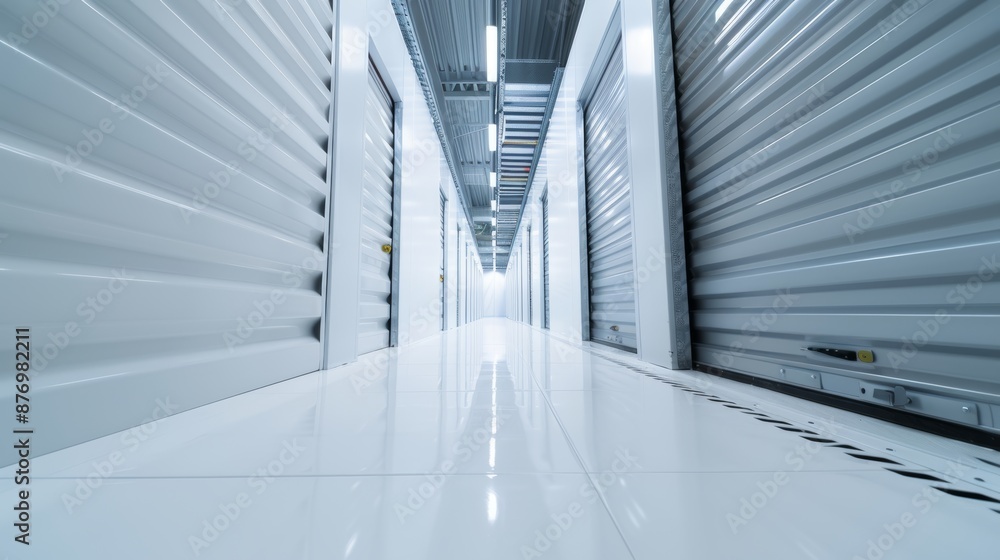 High-efficiency cold storage system, perfectly aligned slabs in a chilled environment, showcasing state-of-the-art technology and orderliness High-efficiency cold storage system, perfectly aligned slabs in a chilled environment, showcasing state-of-the-art technology and orderliness