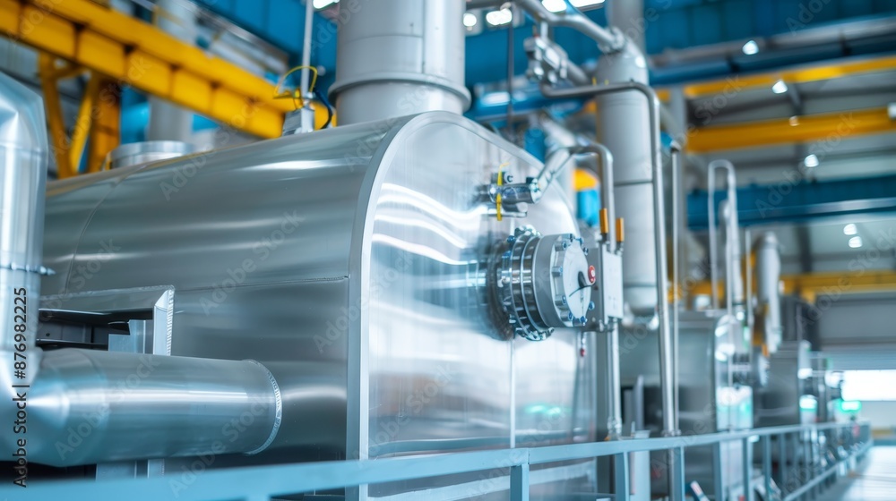 High-efficiency industrial furnace, optimizing heat utilization and performance, cutting-edge engineering and technology in a clean setting High-efficiency industrial furnace, optimizing heat utilization and performance, cutting-edge engineering and technology in a clean setting