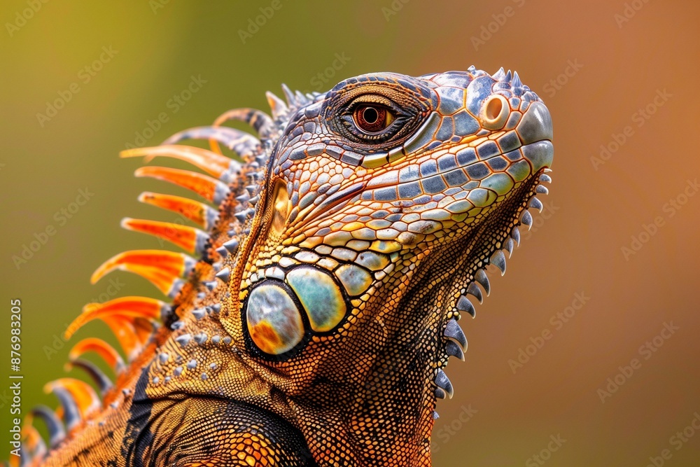 Fototapeta premium Portrait photograph of an iguana 1