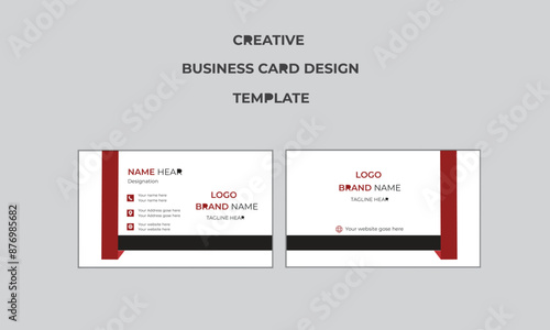 simple modern business card template and visiting card.