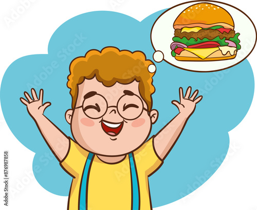 Unhealthy eating, sedentary inactive lifestyle, gluttony problems of overweight kids set vector illustration. Cartoon isolated children with big belly lying on sofa, kids drink and eat fast food
