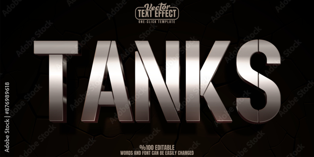 Tank editable text effect, customizable army and soldier 3D font style ...