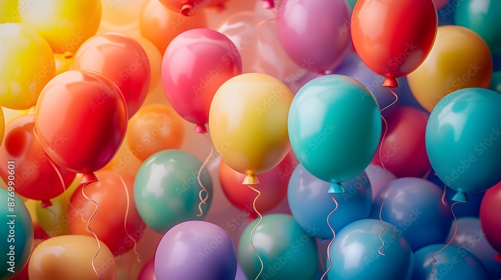 custom made wallpaper toronto digitalA bunch of colorful balloons are floating in the air