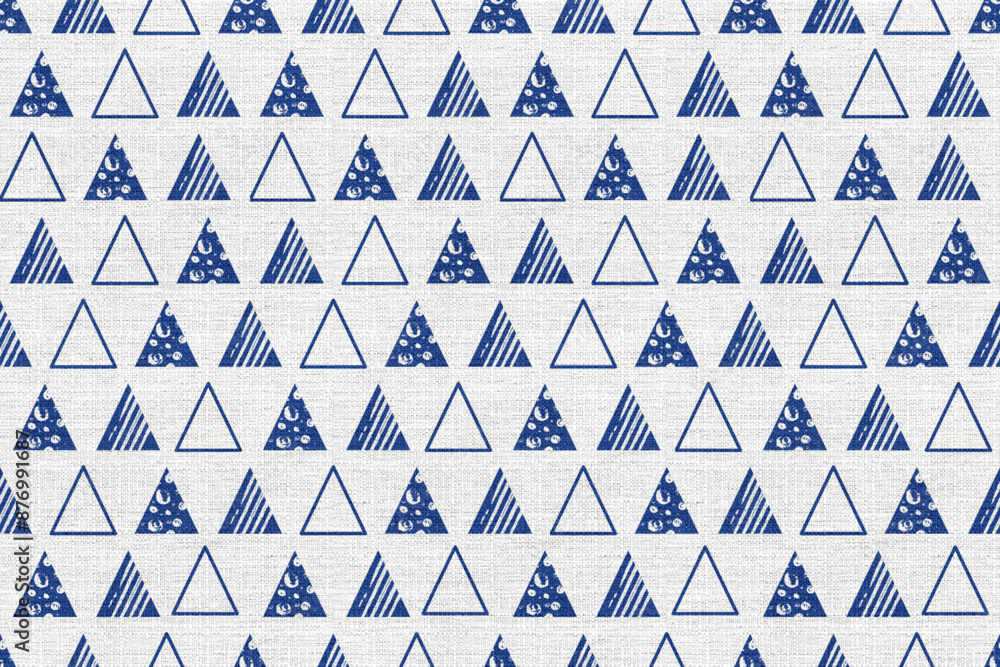 Geometric ikat seamless pattern. Ethnic traditional Japanese with fabric texture background.Asian tie dry indigo blue.Batic folk art design for wallpaper,fashion,surface,textile, print product,decor. Geometric ikat seamless pattern. Ethnic traditional Japanese with fabric texture background.Asian tie dry indigo blue.Batic folk art design for wallpaper,fashion,surface,textile, print product,decor.