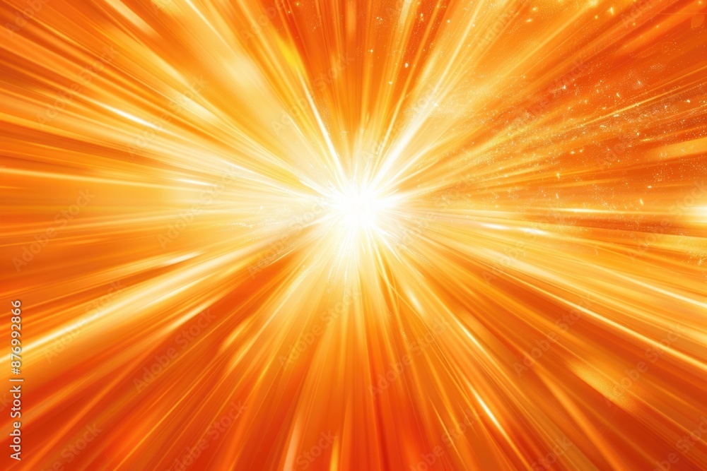 Orange Sun Exploding with Bright Ray Background - Abstract Sunlight Energy Orange Sun Exploding with Bright Ray Background - Abstract Sunlight Energy